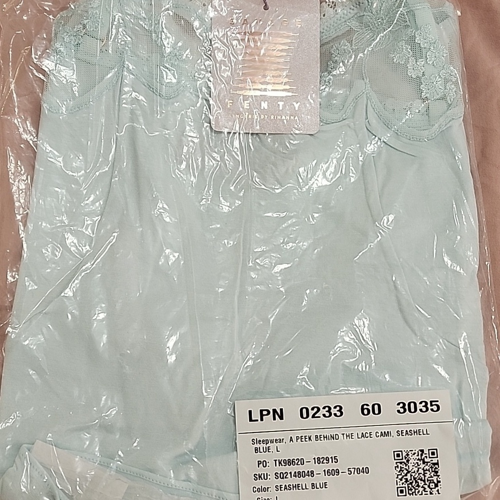 Fenty Seashell Blue Lace Cami